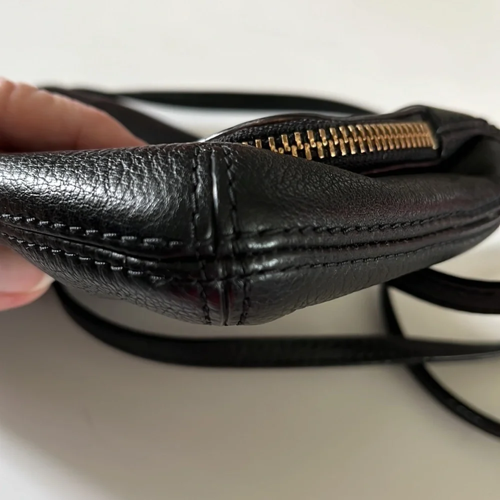 Kate spade   Marianna Mansfield Leather Bag Crossbody Black  9”w x 5.5” h x 1” d